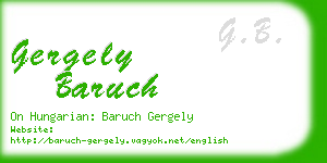 gergely baruch business card